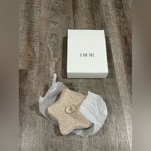 NIB Gold Beige Christian Dior Star Pouch - Holiday 2025